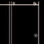 Porte de douche coulissante l 60 po x H 76 po en noir mat avec verre transparent - solution d’adapta
