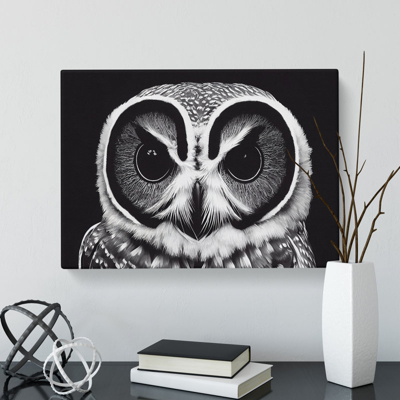 Timeless Owl - Wrapped Canvas, 50cm H x 76cm W x 3cm D