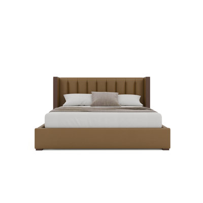 Dipson Vegan Leather Wingback Bed by Latitude Run