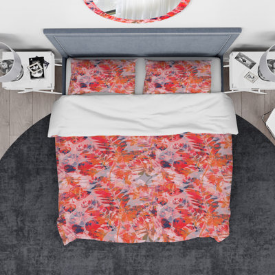 Traditional Polyester Floral Duvet Cover