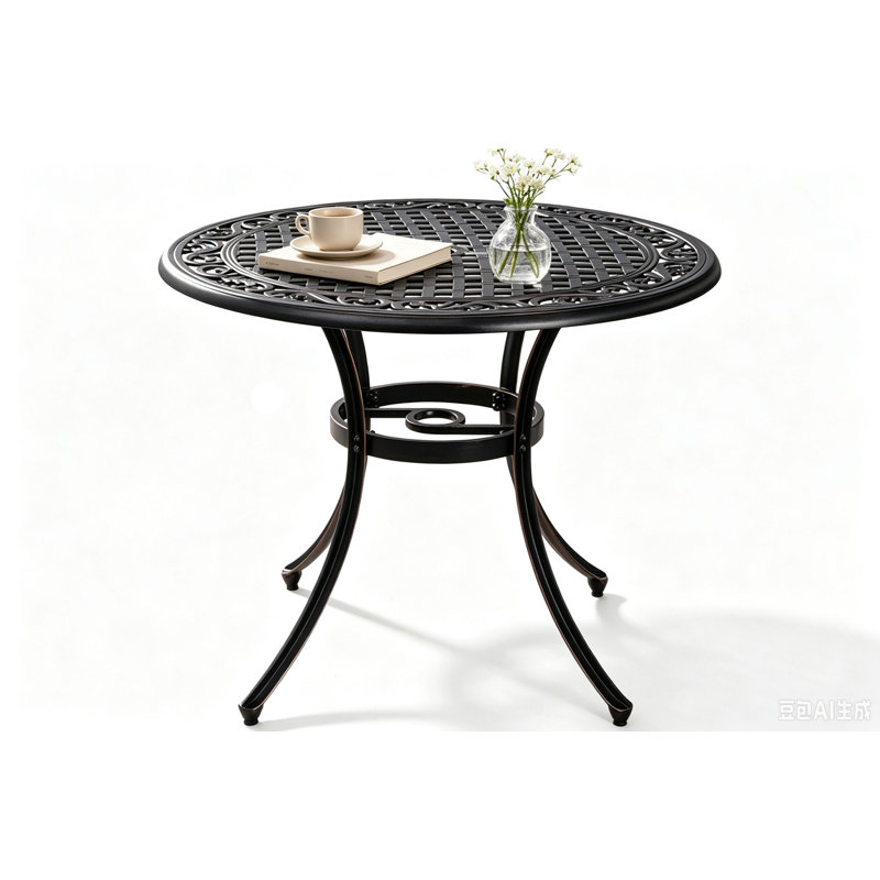 Table bistro d'extérieur pour jardin Merrimack, bronze