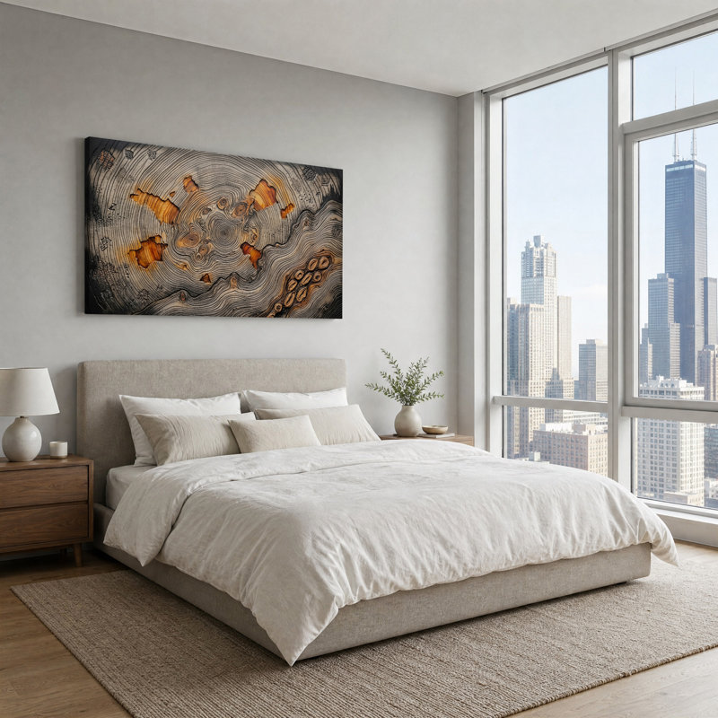 Art mural sur toile brune, L 46 po x H 24 po