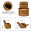 Fauteuil inclinable manuel en cuir véritable de 29,6 po Manning-506129074
