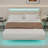Velvet Fabric Floating Bed Frame with LED Lights-107141976-107141978
