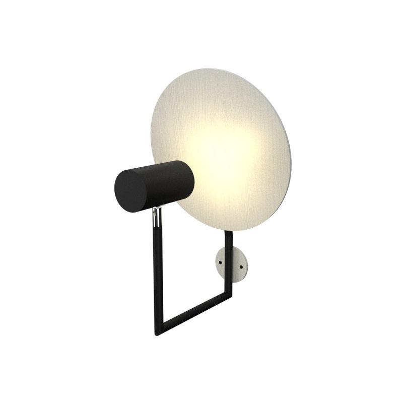 Applique murale à bras 1 lumière Dot, Blanc organique