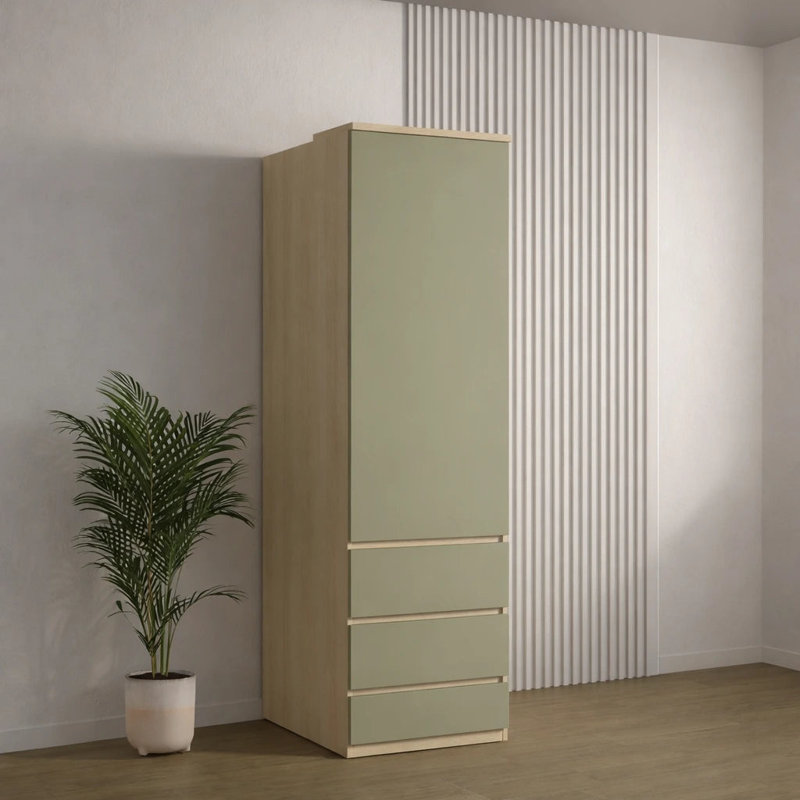 Bereza 215cm H x 45cm W Composite Bookcase, Eucalyptus