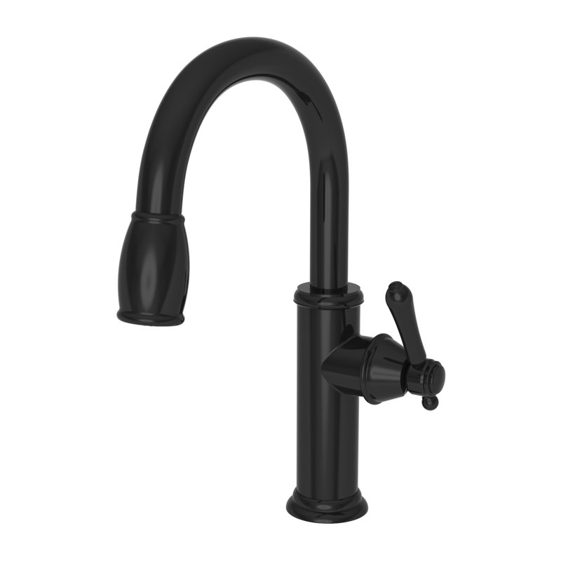 Chesterfield Pull Down Bar Faucet, Gloss Black