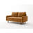 Anacapa 58" Velvet Round Arm Sofa Loveseat-813055691