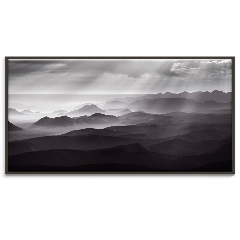 Print on Canvas, 31cm H x 61cm W, Black Floater Frame