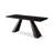Black Rectangular Solid Wood+Iron Butterfly Leaf Dining Table-1388544350