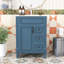Meuble-lavabo simple autoportant moderne avec lavabo en céramique, tablette réglable et charnières à fermeture douce-1658165761