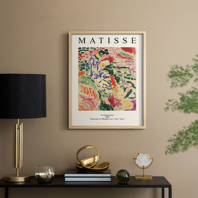 Matisse CC III, reproduction d'art encadrée - bois massif, H 11 po x l 9 po