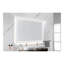 Miroir de salle de bain à DEL avec façade et rétroéclairage, miroir de meuble-lavabo mural avec cadre en aluminium, antibuée, mémoire, 3 couleurs, gradation continue-112697244-125119607