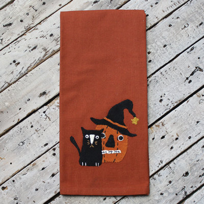 Le chat des Fêtes, citrouille. Oh My Serviette
