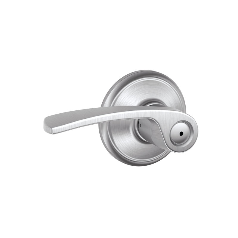 Merano Privacy Door Lever with Rosette, Satin Chrome