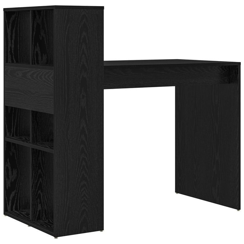 Writing Desk Engineered Wood, Black Oak
