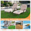 Ensemble de chaise longue d'extérieur en osier-96079111