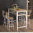 5-Piece Kitchen Counter Height Table Set Bar Table with 4 Chairs Sturdy Wood Frame Space-Saving Design for Dining, Kitchen & Breakfast Nook Easy Assembly-890596743