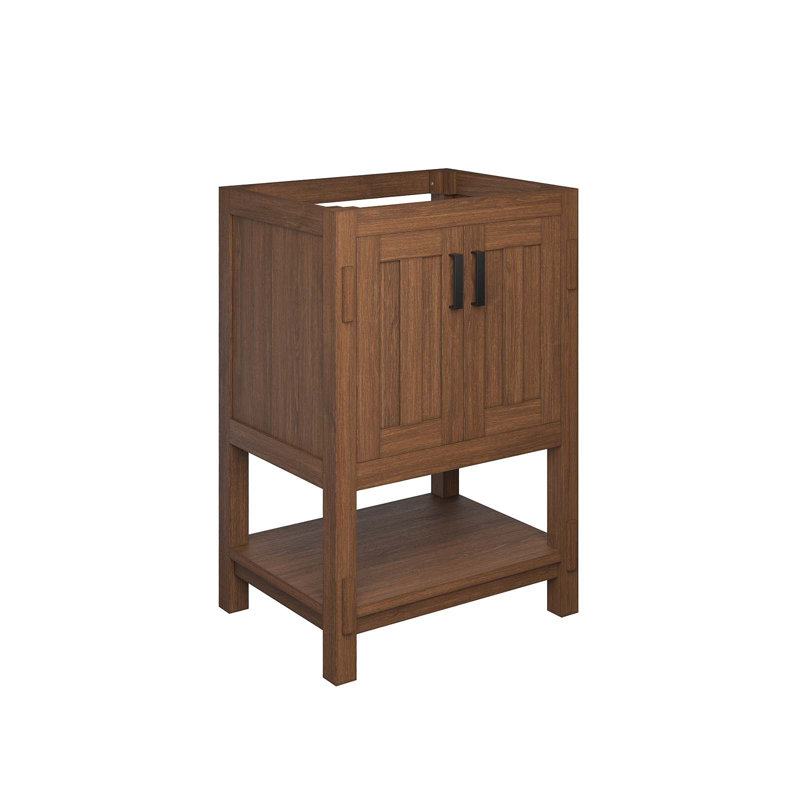 Ashlyn 24" Walnut Wood Bathroom Vanity Cabinet
