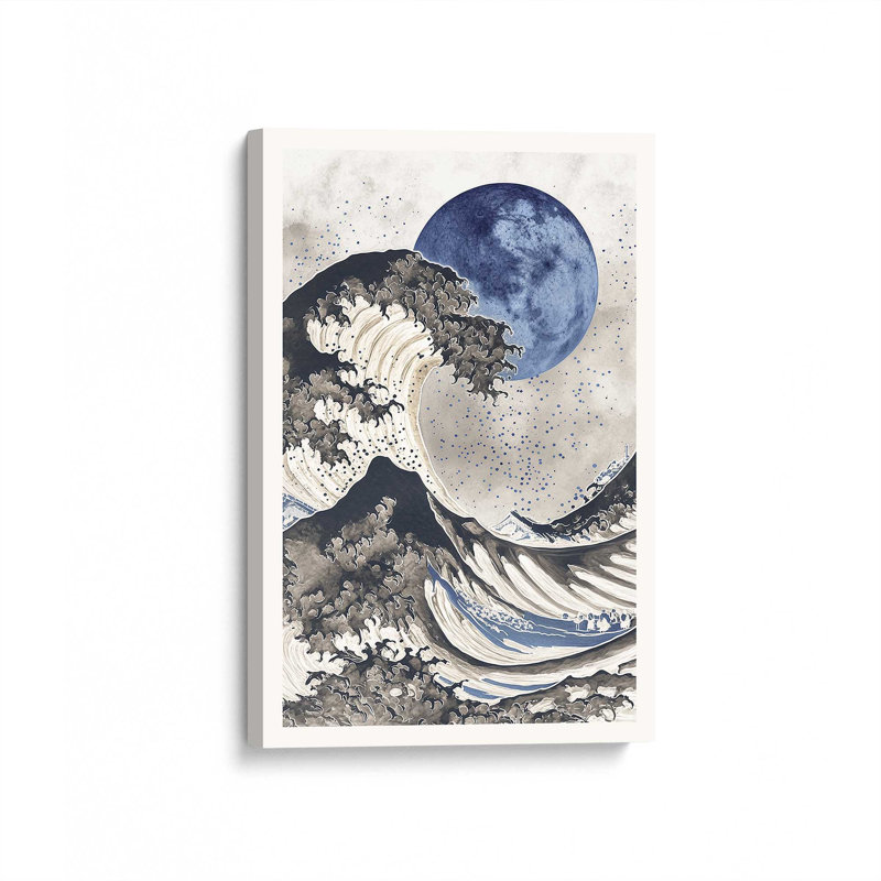 Toile tendue indigo, H 18 po x l 12 po, Toile tendue