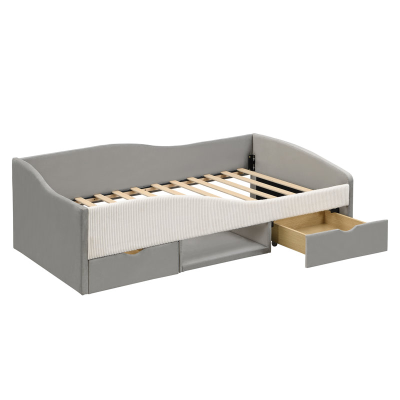 Lits avec rangement, lit de jour simple en velours aggloméré, chambre d'enfant moderne