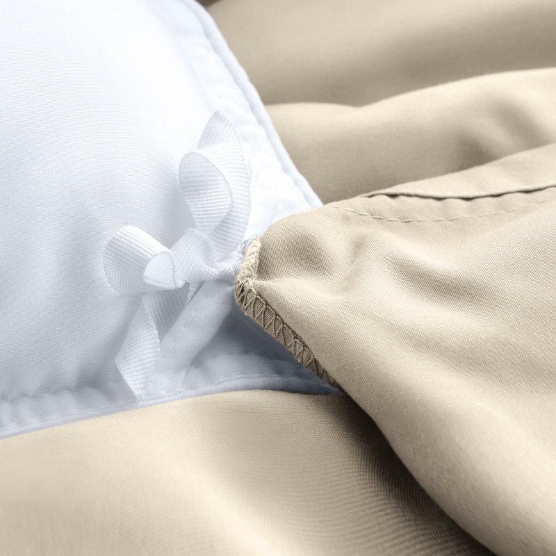 Ensemble de housse de couette et insert de qualité supérieure en microfibre moderne et contemporain Premium, Sable