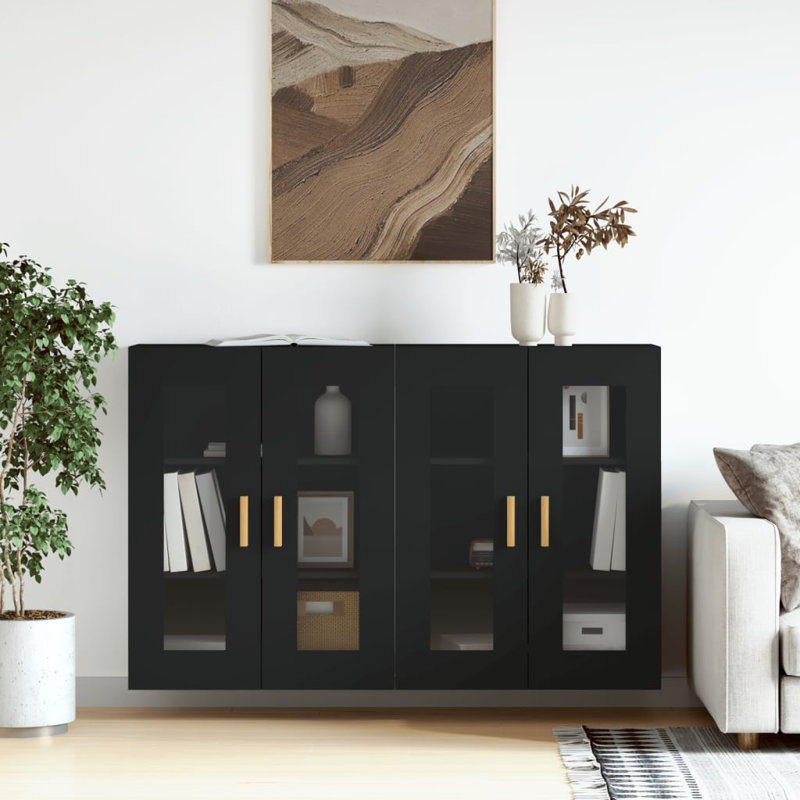 Mekisha Bathroom Cabinet, Black