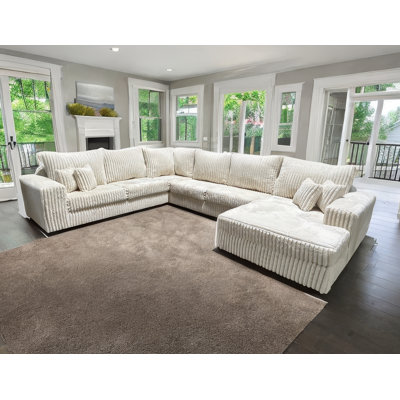 Canapé modulaire Texxa 5 pièces ivoire