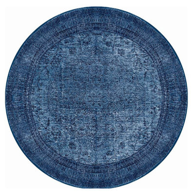 Premium 5 ft Round Carpet, 100% Polyester, 1850 g/m², Pile Height: 0.2 in | Recycled Poly Cotton Underside, Machine Washable at 30°C | Soft, Durable & Eco-Friendly Area Rug for Living Room or Bedroom