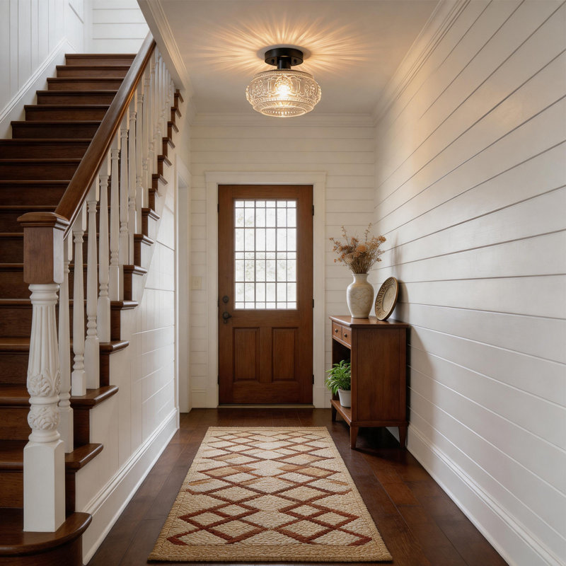 9.4in Modern 1 - Light Semi Flush Mount Ceiling Light