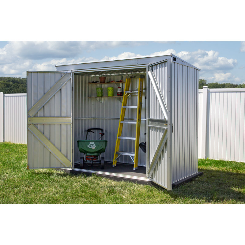 Elite Steel Storage Shed, 8X4, Galvalume