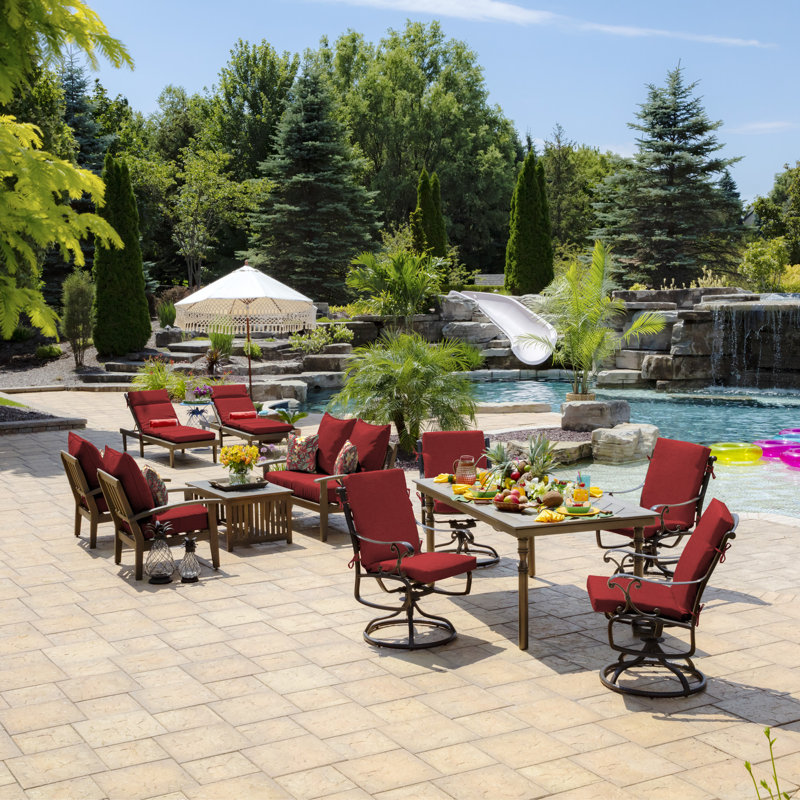 ARDEN Outdoor Lounge Chair 3.5" Cushion, 3.5" H x 20" W x 20" D, Ruby