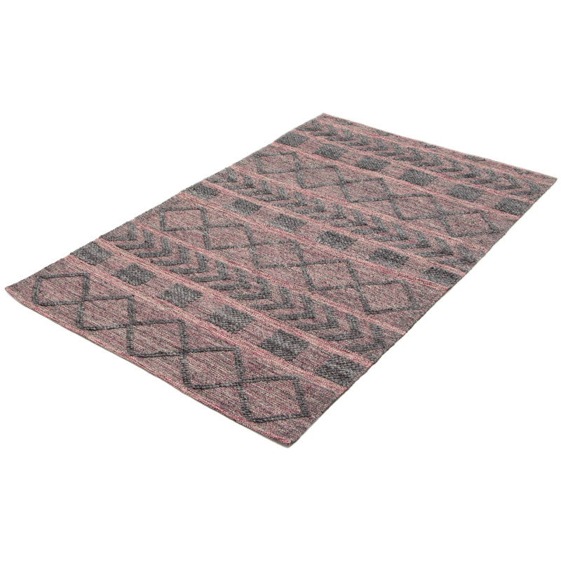 Tapis gris nouvel âge en laine 4 pi 11 po x 8 pi 2 po Iagulli