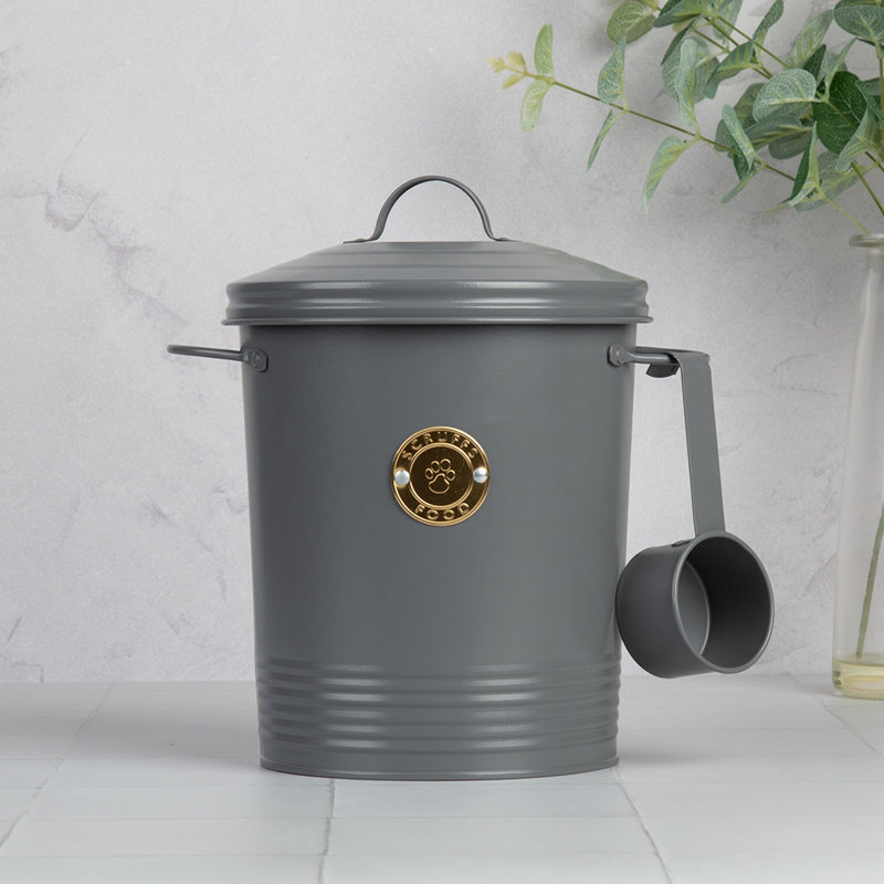 Dark Grey Food Storage Container, 15.4 lb
