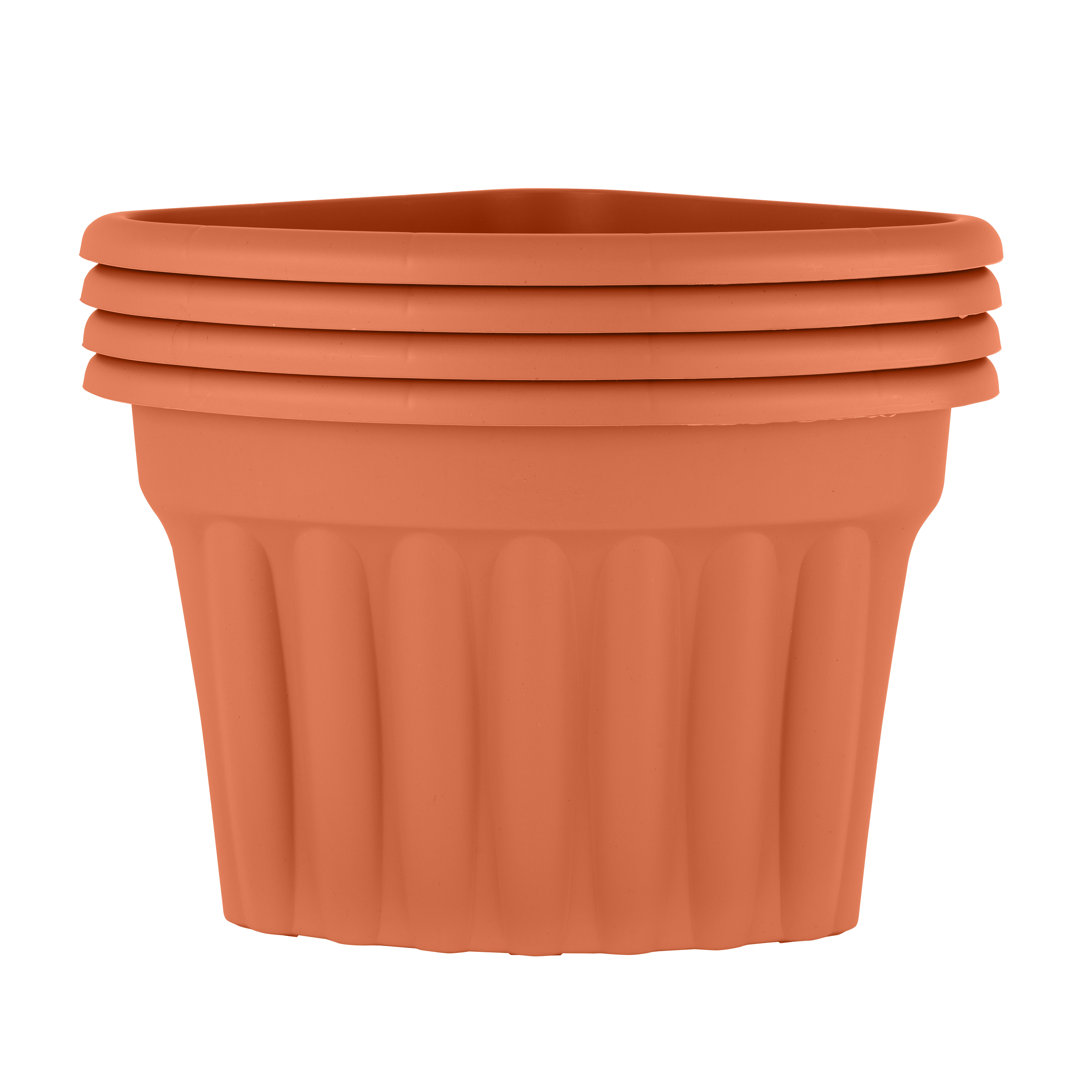 Wham Vista 49cm Corner Planter Pack of 4 Terracotta