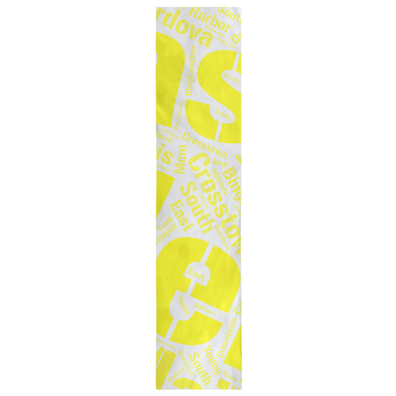 Chemin de table blendtable en coton, 72 po x 16 po, Jaune, Memphis