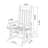 3 Rocking Chair With Side Table In Navy Blue. Ergonomic For A Relaxed Time. Widened And Contoured Seat. 32.5"D X 25.9"W 41.7"H. Can Bear 380 Pounds. 30-Min Partial Installation. Constructed 304