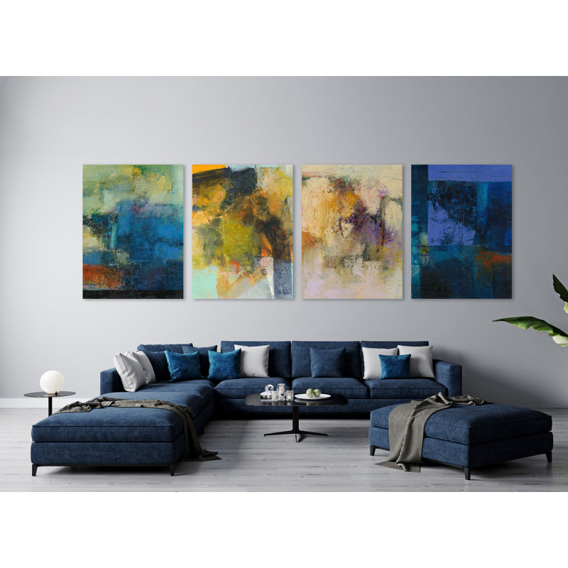 «Settling» par Bob Hunt - peinture sur toile tendue