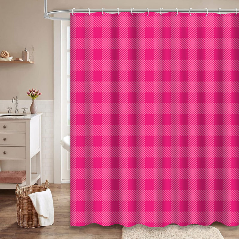 Rideau de douche Tartan, L 72 po x l 84 po