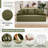 Boneless Modern Corduroy Loveseat Sofa, Compression Cloud Couch with 2 Pillows & 2 Cup Holders, No Assembly Couch in a Box for Small Space-1023267784-1019291158