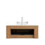 Meuble-lavabo flottant mural 36 po avec lavabo rond en verre transparent et tiroir-926235720