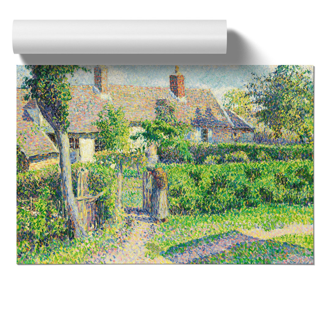 Peasants Houses by Camille Pissarro - Frameless Print