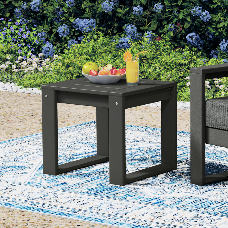 Patio End Table, Gray