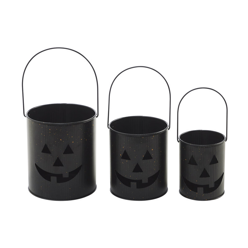 Ensemble de 3 seaux Jack-O-Lantern