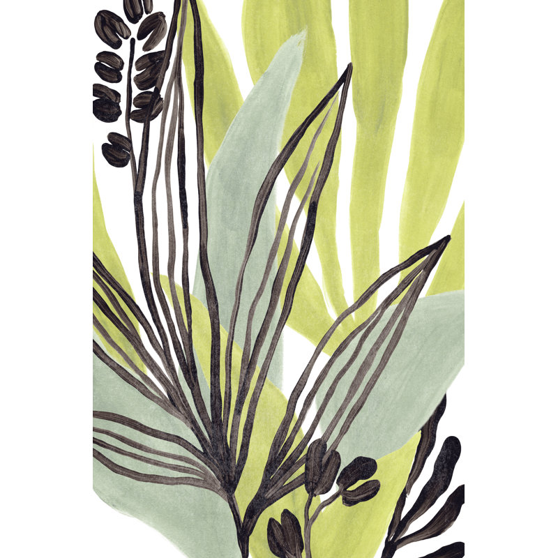 Tropical Collage III by June Erica Vess - Painting, 30 cm H x 20 cm W, Wrapped Canvas