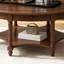 Table basse ovale vintage avec tiroir et tablette de rangement pour salon-2105246361