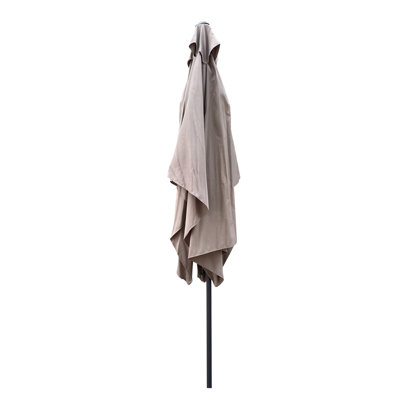 Parasol extérieur imperméable 6 x 9 pi avec manivelle et bouton poussoir inclinable sans rabat pour jardin