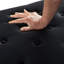 Banc rembourré capitonné avec rangement à boutons et garniture cloutée, siège rembourré pour salon-129757574-129757577-129757580
