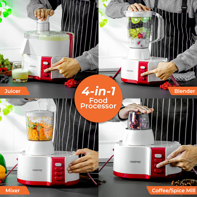 1.5L 4-in-1 Food Processor & Juicer