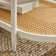 Table basse ovale en rotin blanc